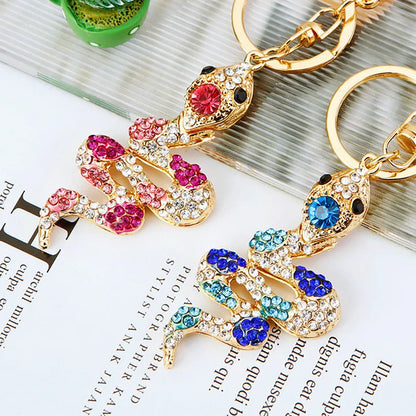 Cute Color Block Alloy Inlay Rhinestones Women'S Keychain