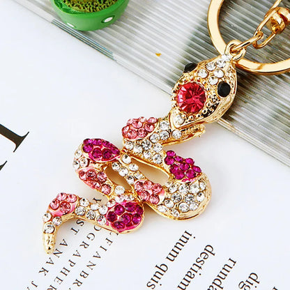 Cute Color Block Alloy Inlay Rhinestones Women'S Keychain