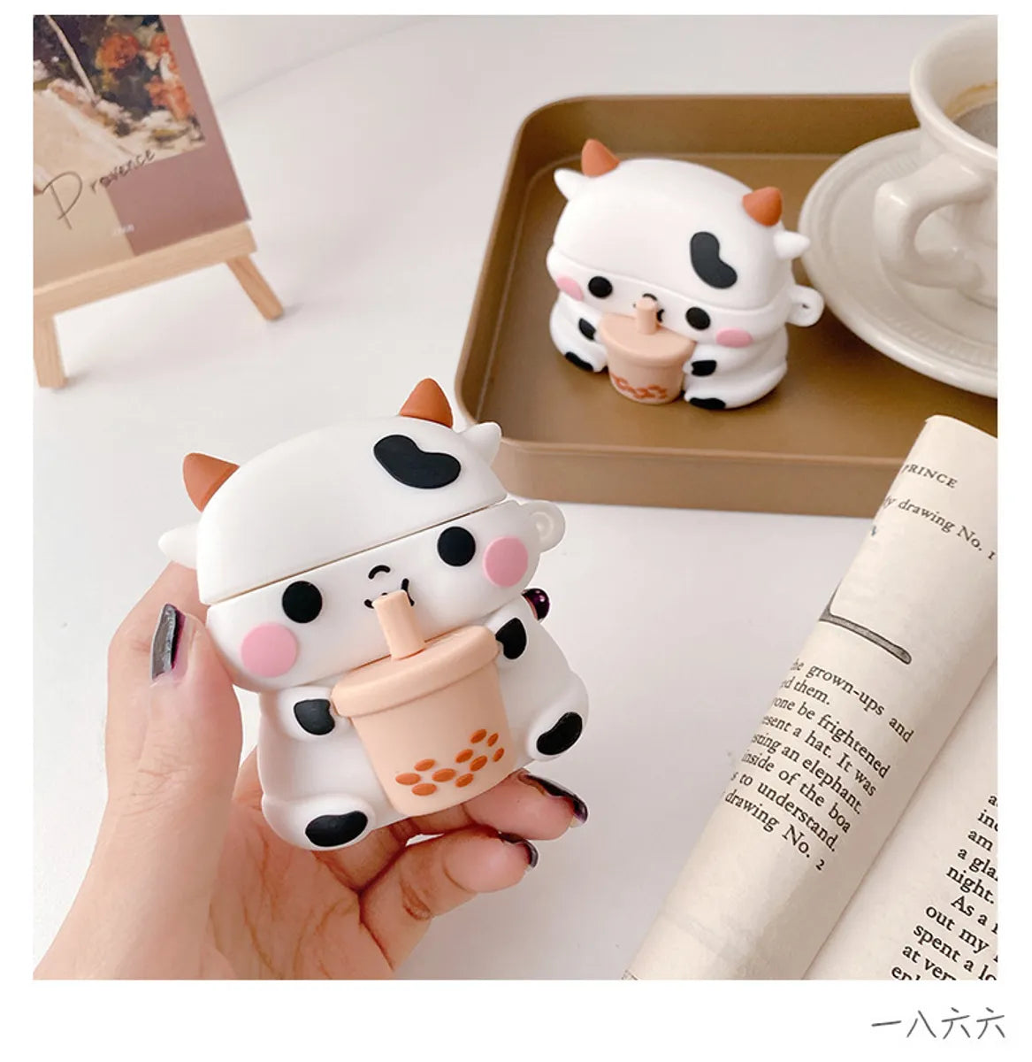 Cute Cow For Airpods Pro Protective Case Cartoon Milk Tea  Wireless Bluetooth 2 Generation Earphone Sleeves