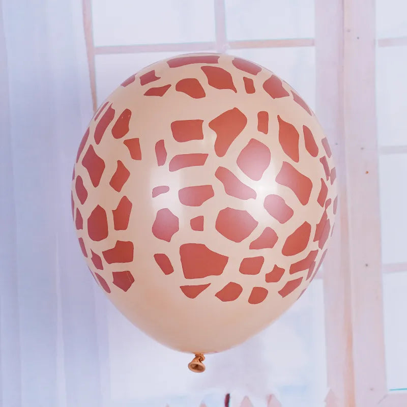 Cute Cow Pattern Cheetah Print Emulsion Birthday Balloons