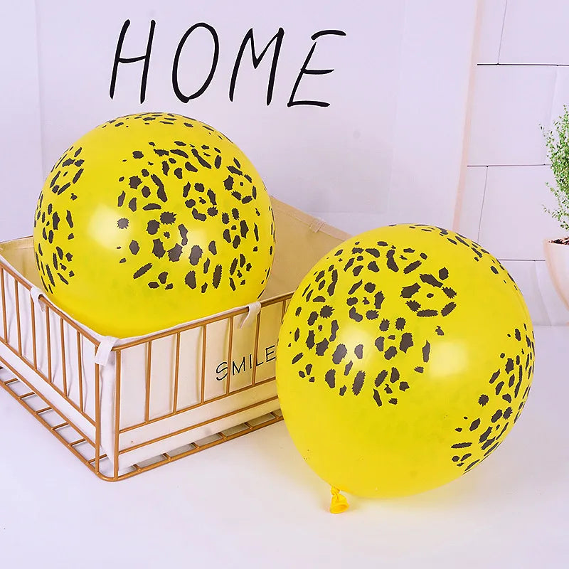 Cute Cow Pattern Cheetah Print Emulsion Birthday Balloons