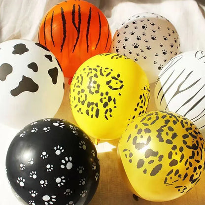 Cute Cow Pattern Cheetah Print Emulsion Birthday Balloons