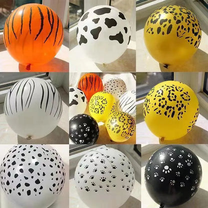 Cute Cow Pattern Cheetah Print Emulsion Birthday Balloons