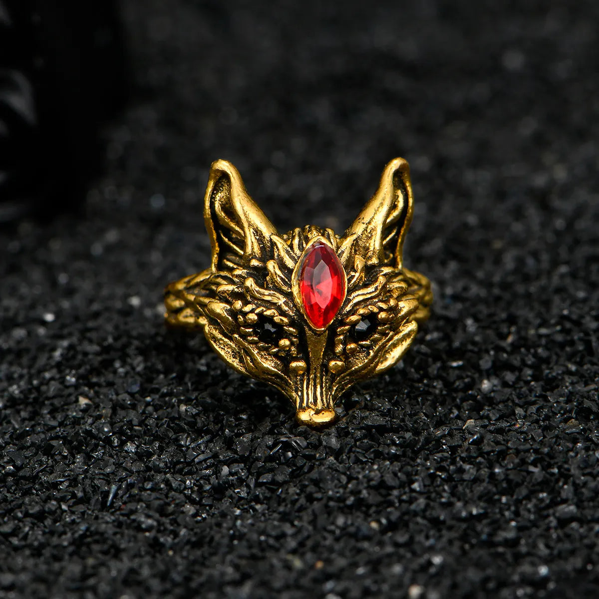 Cute Cross Heart Shape Fox Alloy Halloween Unisex Rings