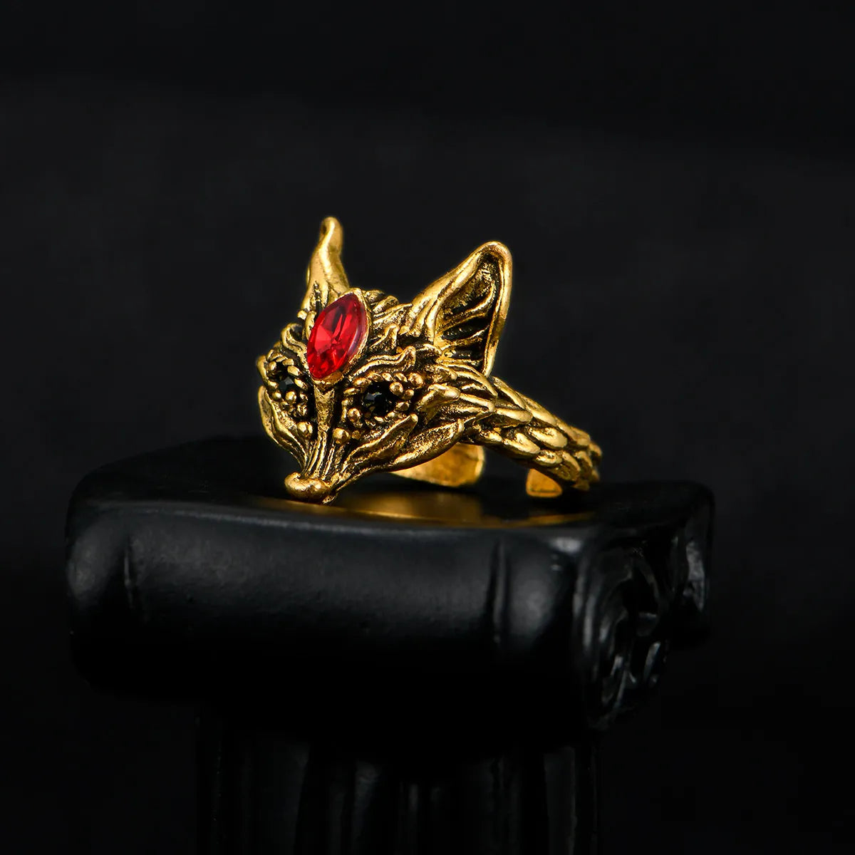 Cute Cross Heart Shape Fox Alloy Halloween Unisex Rings