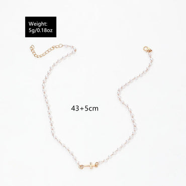 Cute Cross Imitation Pearl Alloy Wholesale