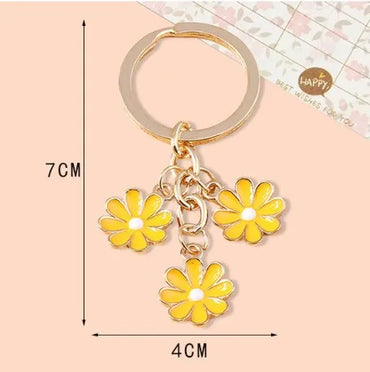 Cute Daisy Alloy Women'S Keychain