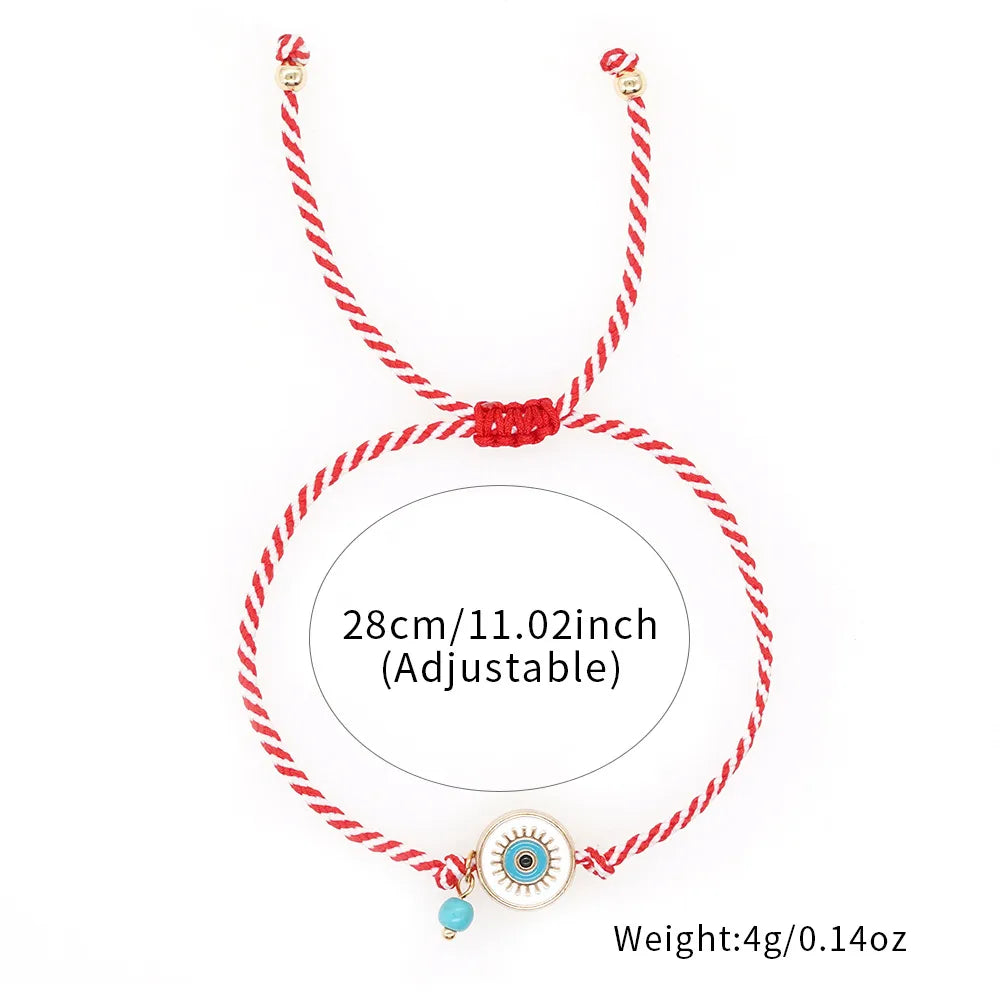 Cute Devil'S Eye Semi-Precious Stone Rope Wholesale Drawstring Bracelets