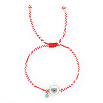 Cute Devil'S Eye Semi-Precious Stone Rope Wholesale Drawstring Bracelets