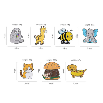 Cute Dinosaur Cat Elephant Alloy Enamel Kid'S Brooches