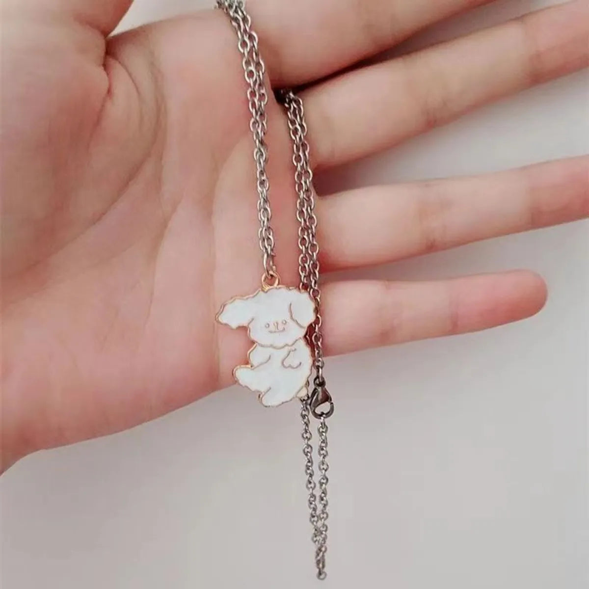 Cute Dog Alloy Unisex Pendant Necklace