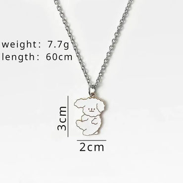 Cute Dog Alloy Unisex Pendant Necklace