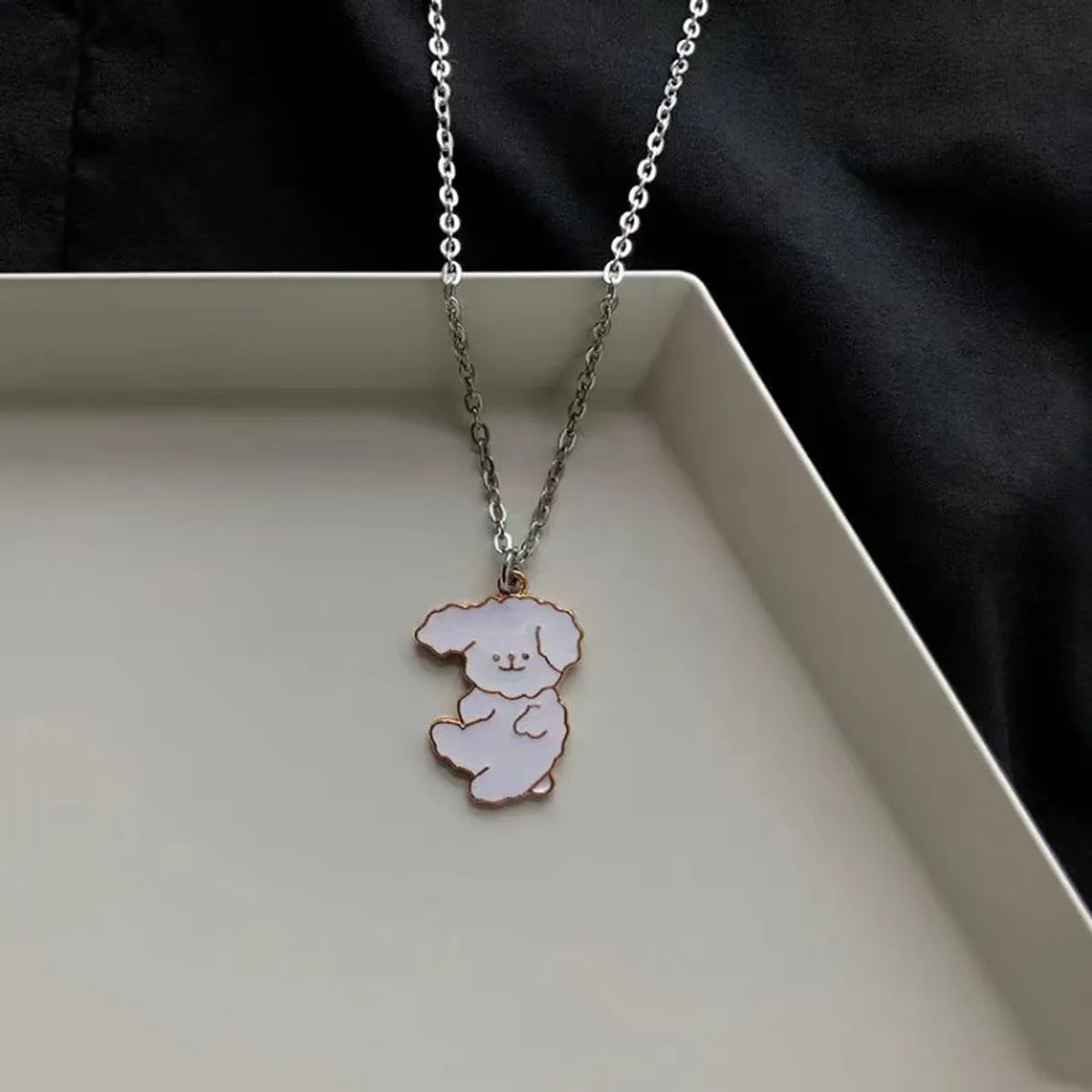 Cute Dog Alloy Unisex Pendant Necklace