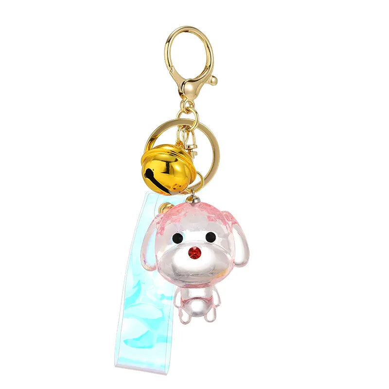 Cute Dog Arylic Women'S Bag Pendant Keychain