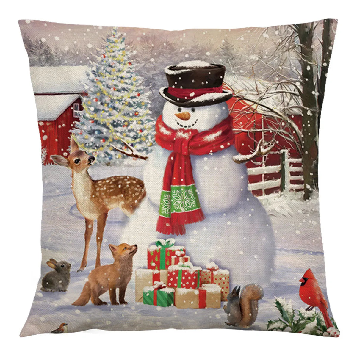 Cute Dog Car Linen Pillow Cases