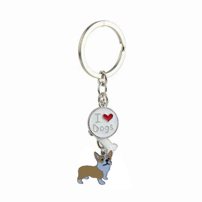 Cute Dog Metal Unisex Bag Pendant Keychain