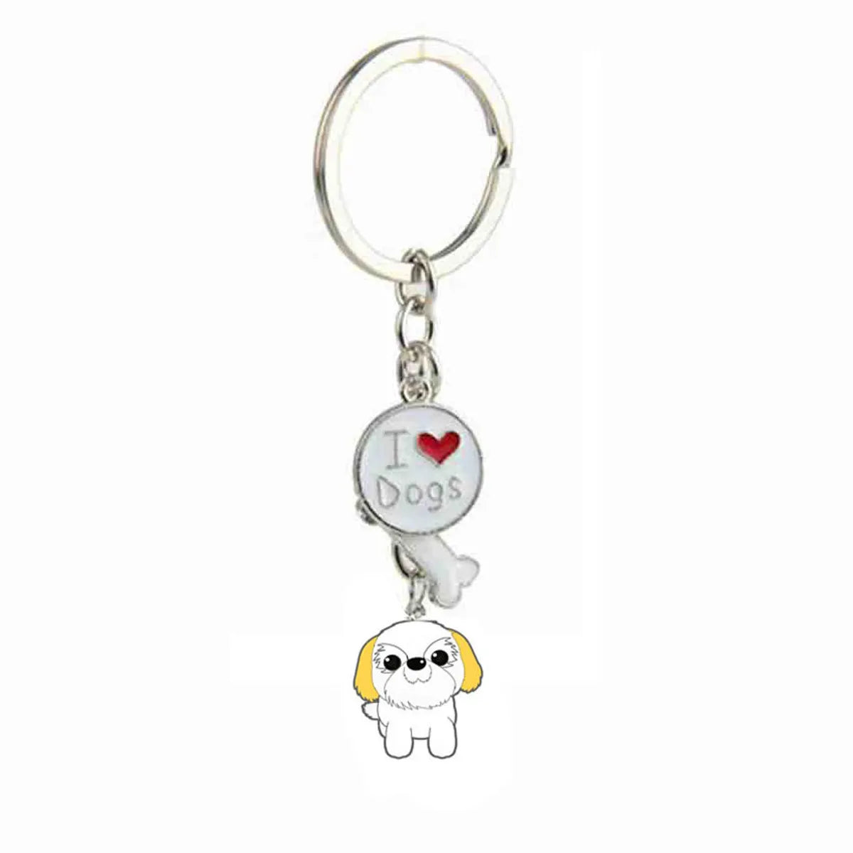 Cute Dog Metal Unisex Bag Pendant Keychain