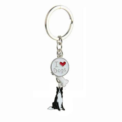 Cute Dog Metal Unisex Bag Pendant Keychain