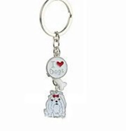 Cute Dog Metal Unisex Bag Pendant Keychain