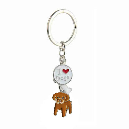 Cute Dog Metal Unisex Bag Pendant Keychain