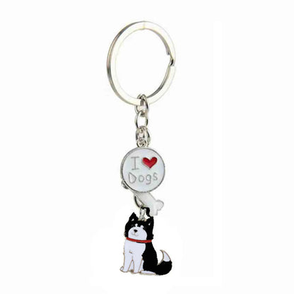 Cute Dog Metal Unisex Bag Pendant Keychain