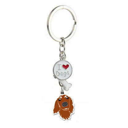 Cute Dog Metal Unisex Bag Pendant Keychain