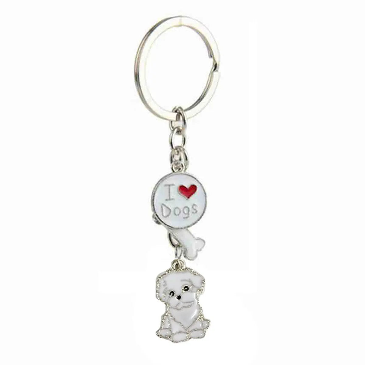 Cute Dog Metal Unisex Bag Pendant Keychain