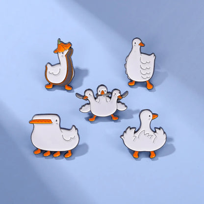 Cute Duck Alloy Enamel Brooches