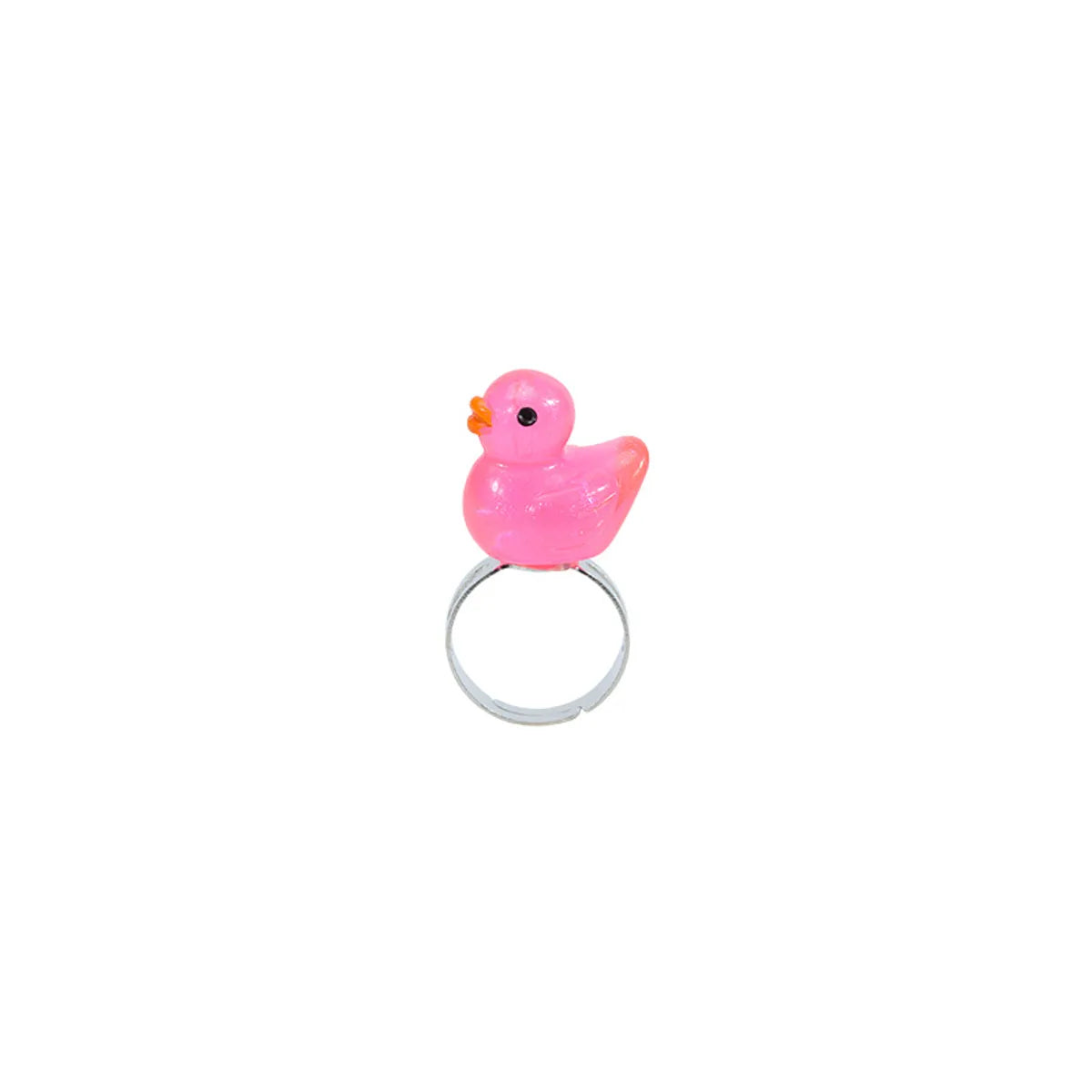 Cute Duck Plastic Resin Children Unisex Rings Necklace