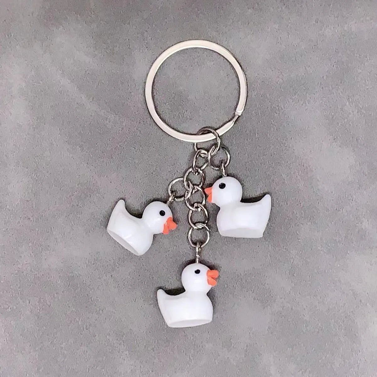 Cute Duck Resin Unisex Bag Pendant Keychain