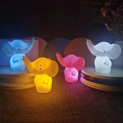 Cute Elephant Pvc Indoor Night Lights