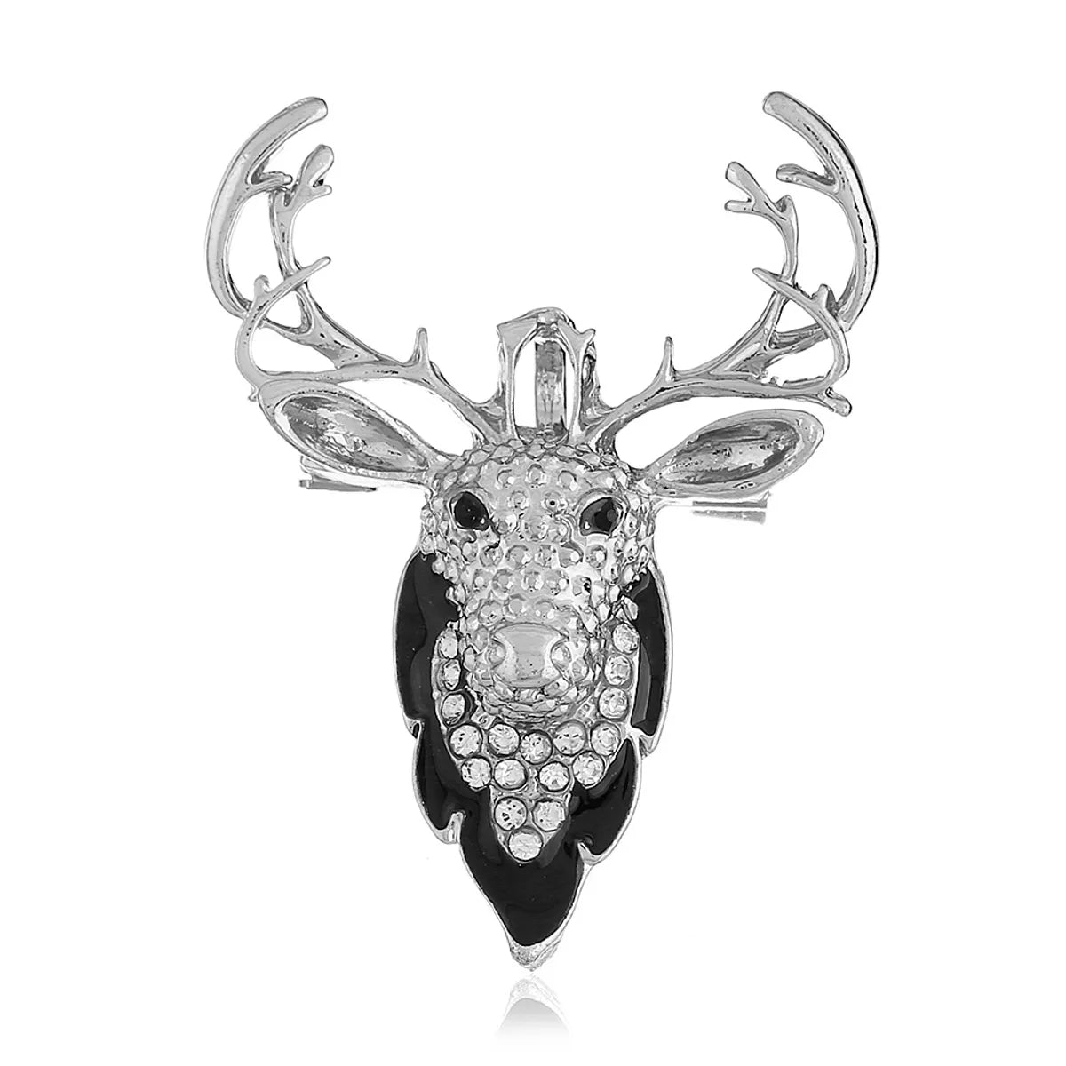 Cute Elk Alloy Plating Rhinestones Unisex Brooches