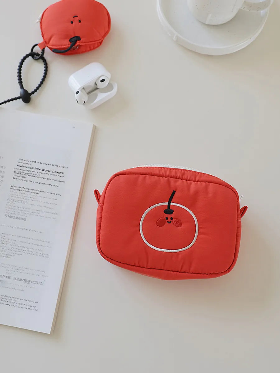 Cute Embroidered Cosmetic Bag  New Small Bag Multi-Functional Student Storage Bag Portable Fabric Clutch Bag