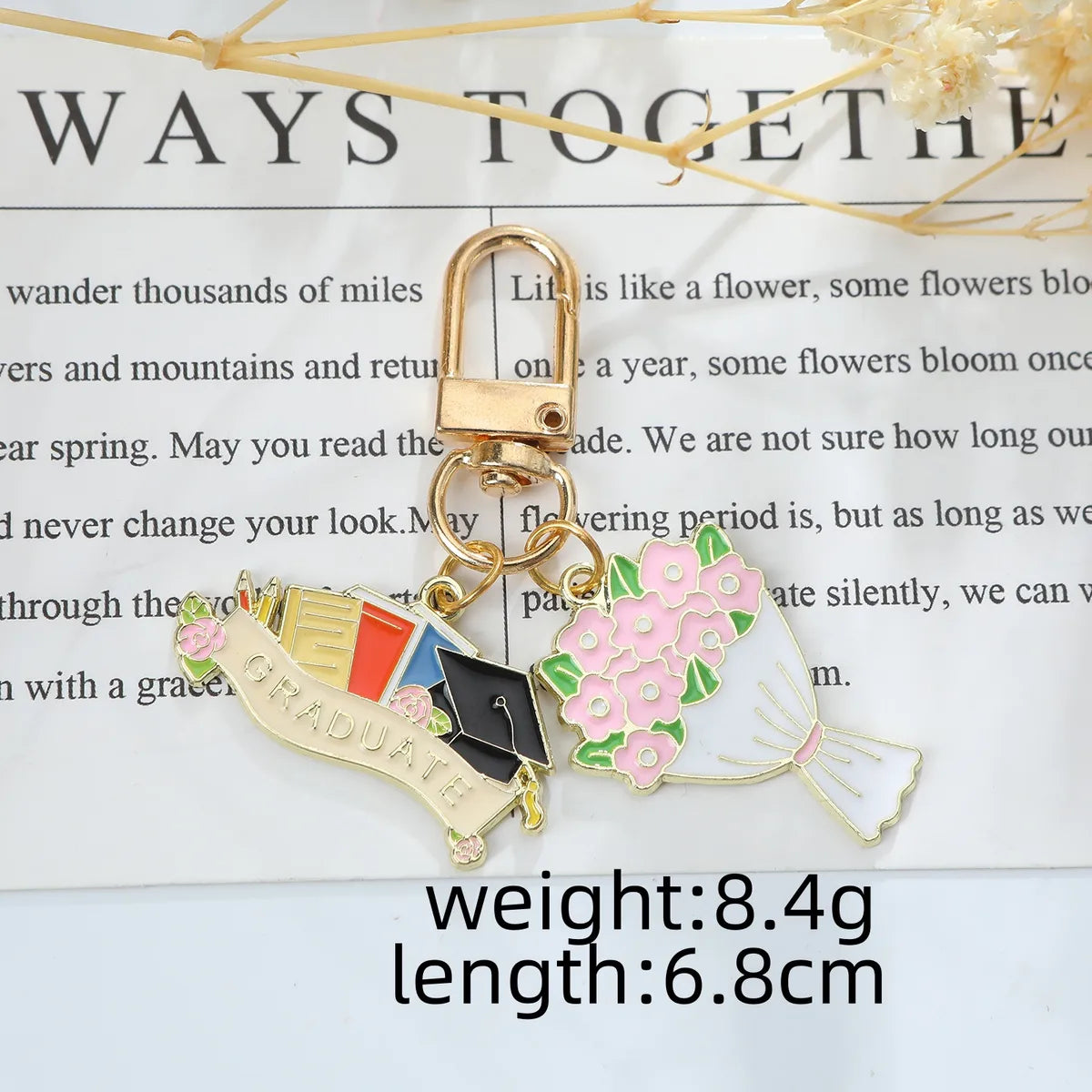 Cute Ethnic Style Shiny Letter Alloy Asymmetrical Alloy Keychain