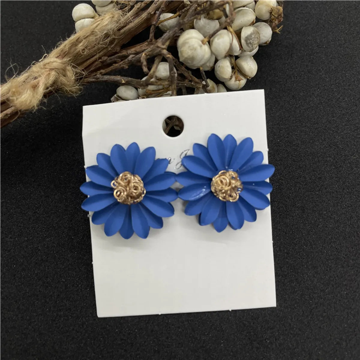 Cute Flower Alloy Plating Women'S Ear Studs