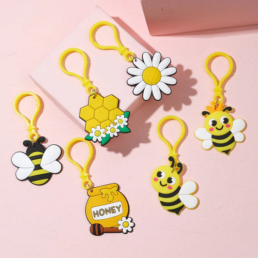 Cute Flower Bee Keychain