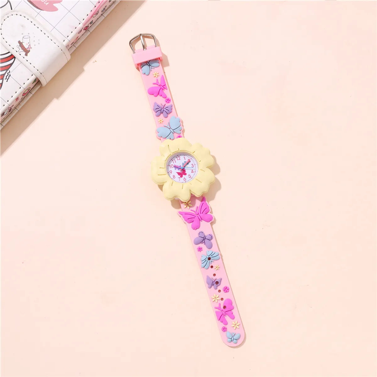 Cute Flower Buckle Quartz Kids Watches