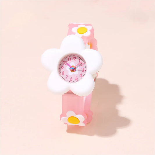 Cute Flower Buckle Quartz Kids Watches