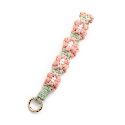 Cute Flower Cotton Knitting Bag Pendant Keychain