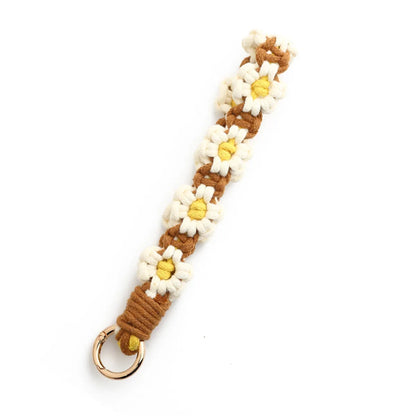 Cute Flower Cotton Knitting Bag Pendant Keychain