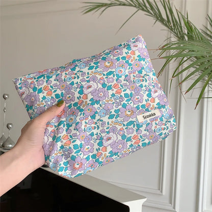 Cute Flower Cotton Square Makeup Bags