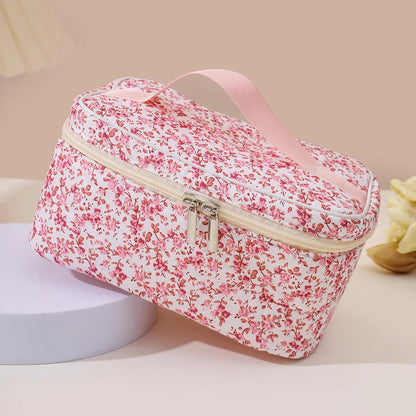 Cute Flower Cotton Square Makeup Bags