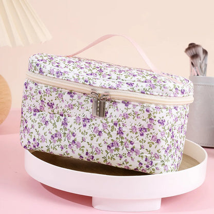 Cute Flower Cotton Square Makeup Bags