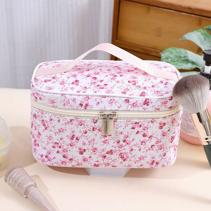 Cute Flower Cotton Square Makeup Bags