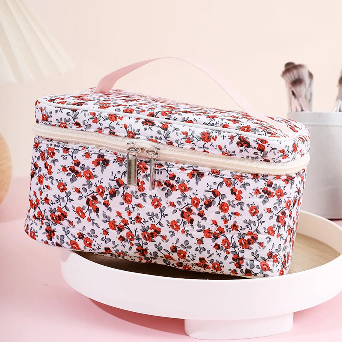 Cute Flower Cotton Square Makeup Bags