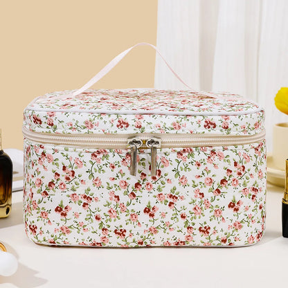 Cute Flower Cotton Square Makeup Bags