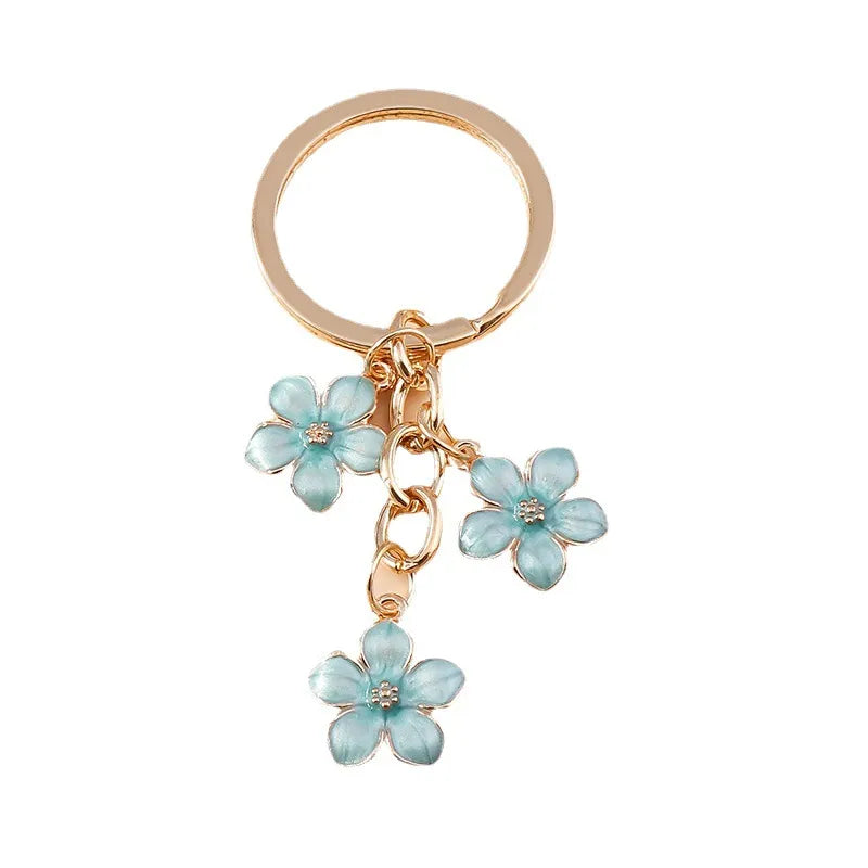 Cute Flower Metal Women'S Bag Pendant Keychain