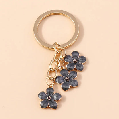 Cute Flower Metal Women'S Bag Pendant Keychain