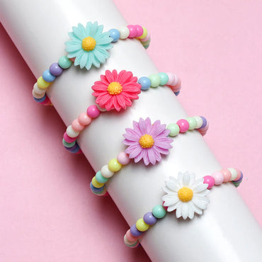 Cute Flower Plastic Resin Wholesale Bracelets