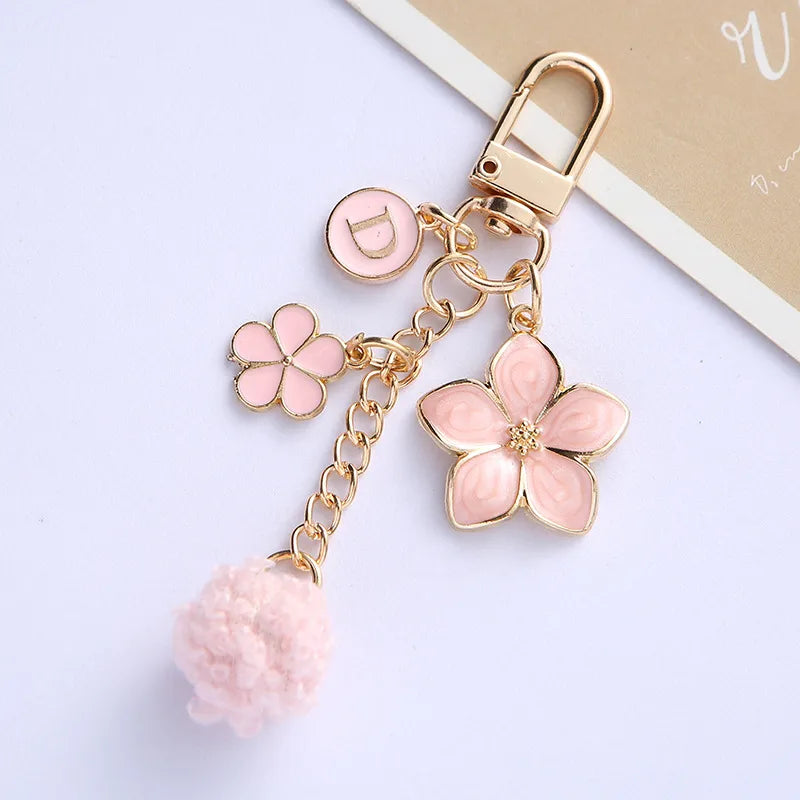 Cute Flower Zinc Alloy Unisex Bag Pendant Keychain